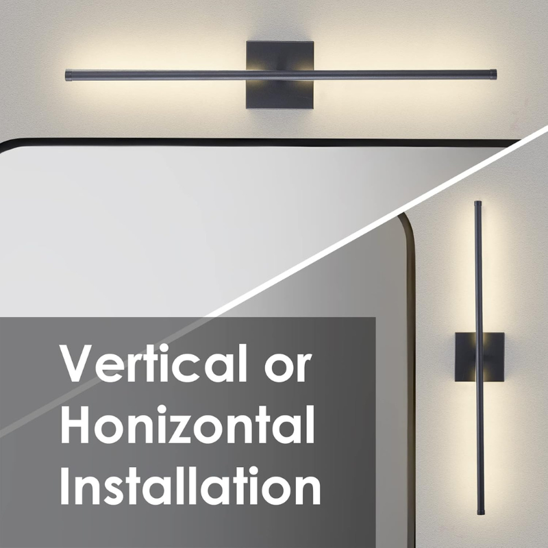 Wireless Wall Sconce Set of 2 Linear Stick Light Rechargeable Metal Dimmable Hallway Dining Room