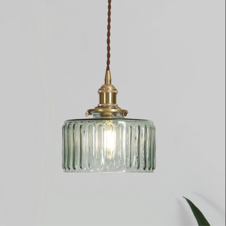 Pendant Light Brass Glass Jar Japanese Traditional Kitchen Island Dining Living Room