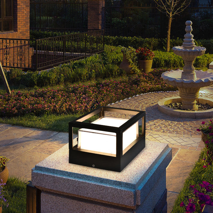 Garden Light Outdoor LED Aluminium Cylinder Bollard Waterproof Lawn Landscape Path Patio
