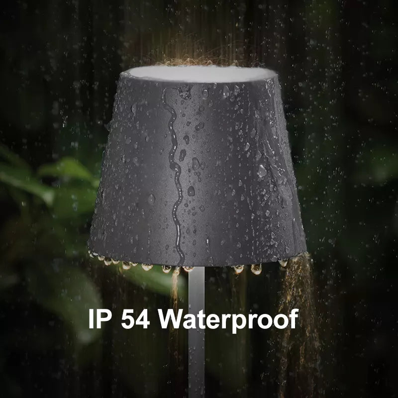 Cordless Table Lamp Tapered Shade Rechargeable Powder Coated Aluminium Touch Dimmable Restaurant Dining