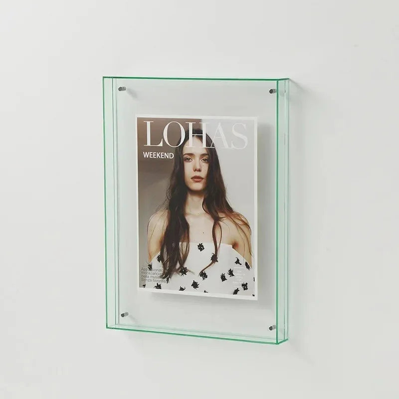 Acrylic Picture Frame with Coloured Edge for Wall and Desk