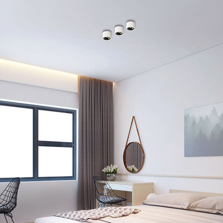 Ceiling Spotlight LED Adjustable Surface Mount Aluminium Minimalist Living Room Kitchen