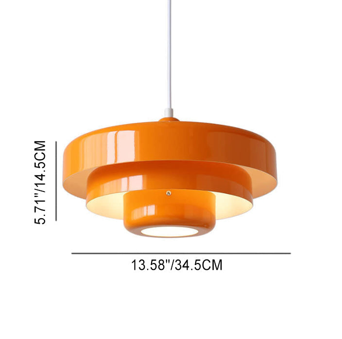 Pendant Light Multi Layered Round Metal Vintage Nordic Kitchen Island Dining Living Room