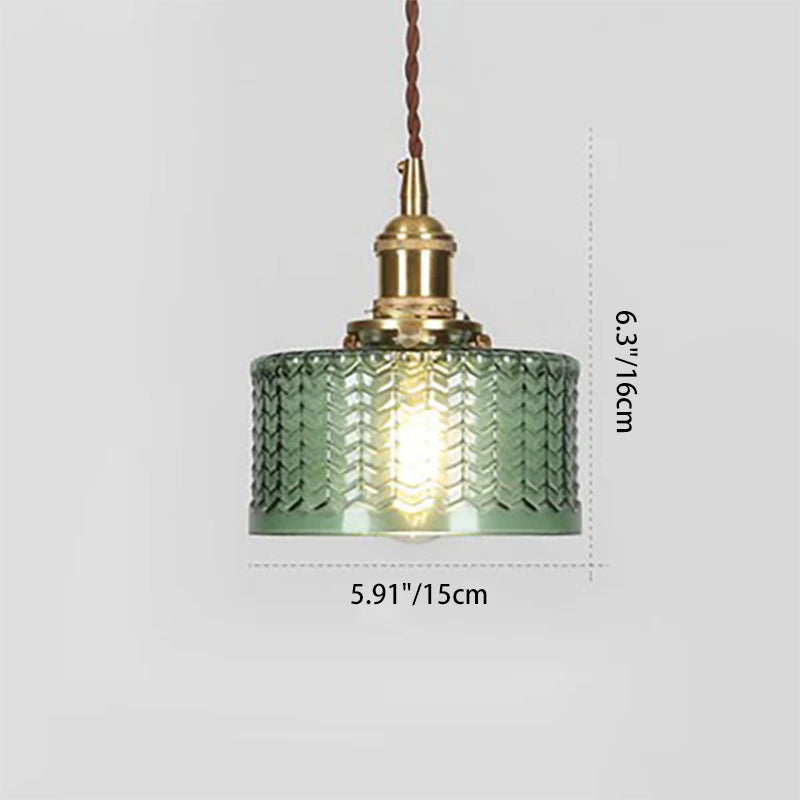 Pendant Light Brass Glass Jar Japanese Traditional Kitchen Island Dining Living Room