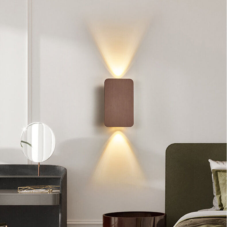 Wall Light LED Aluminium Rectangular Flat Panel 2 Light Nordic Hallway Bedroom Reading