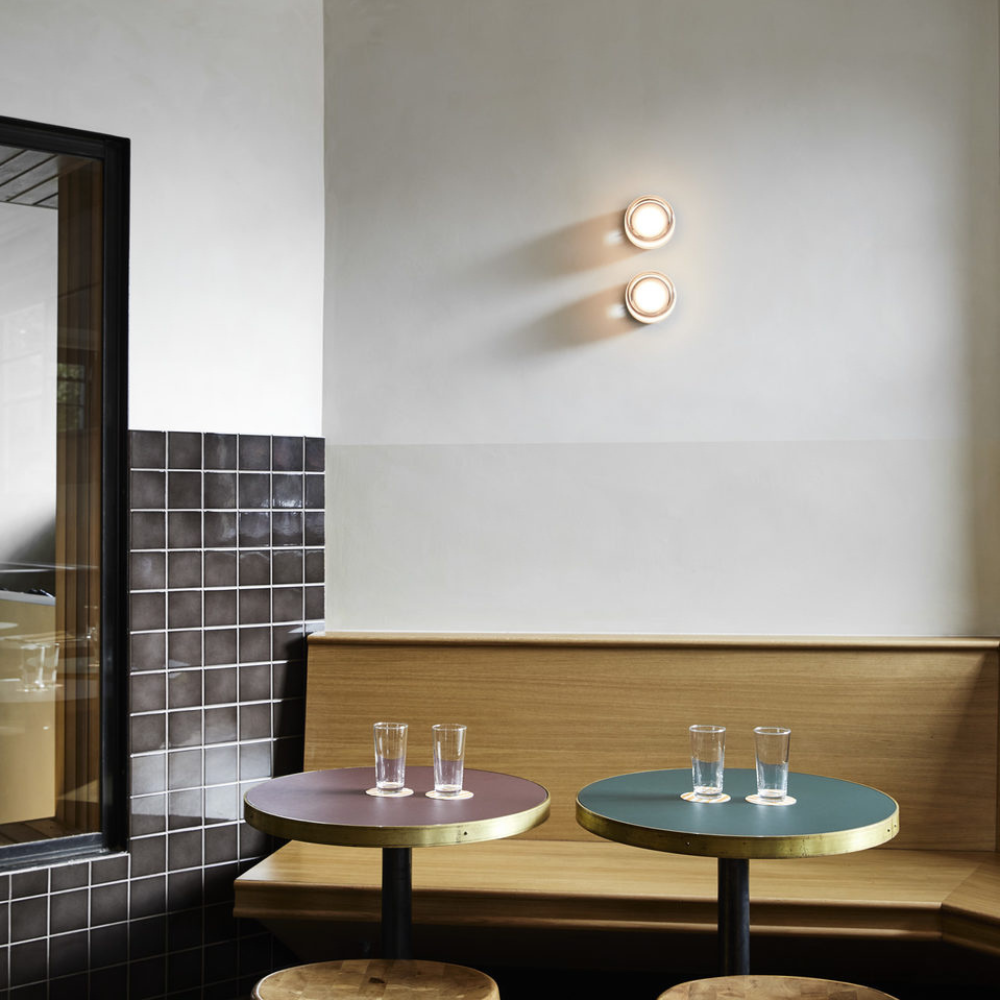 Wall Light LED Dimple Glass Dusk To Dawn Sensor Minimalist Bedroom Hallway