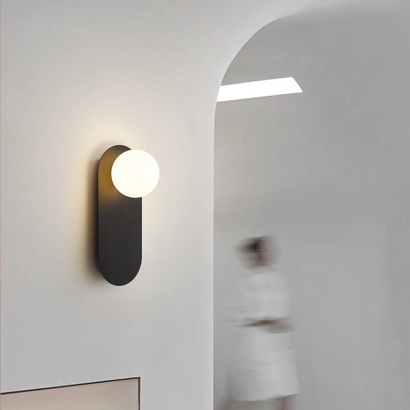 Wall Light Sconce Glass Ring Base G9 Nordic Minimalist Hallway Bedroom Living Room