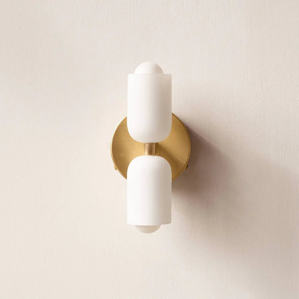 Up and Down Wall Light E14 Twin Shade Sconce for Bedrooms