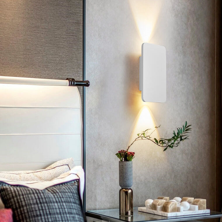 Wall Light LED Aluminium Rectangular Flat Panel 2 Light Nordic Hallway Bedroom Reading
