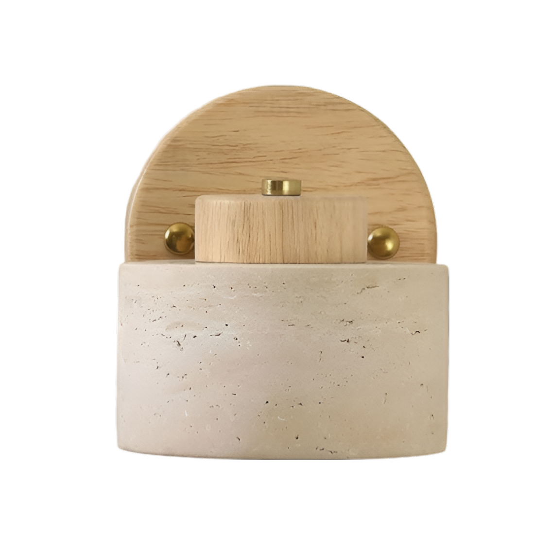 Wall Light Travertine Stone Wood Reading Study Bedside Bedroom Living Room