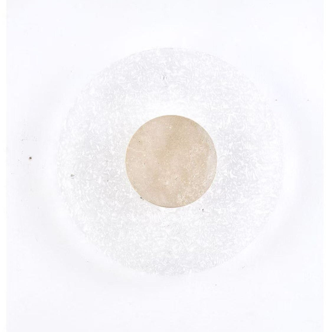Wall Light Travertine Stone Acrylic Disc Minimalist Living Room Bedroom Hallway