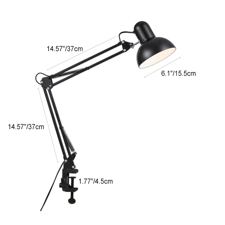Table Lamp Clip On Retractable Long Arm Adjustable Bedside Desk Reading Light