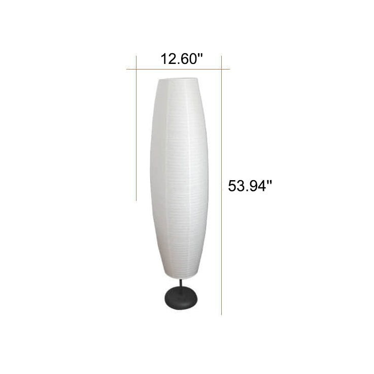 Floor Lamp Rice Paper Shade 2 Light Standing Column Nordic Bedroom Living Room Study