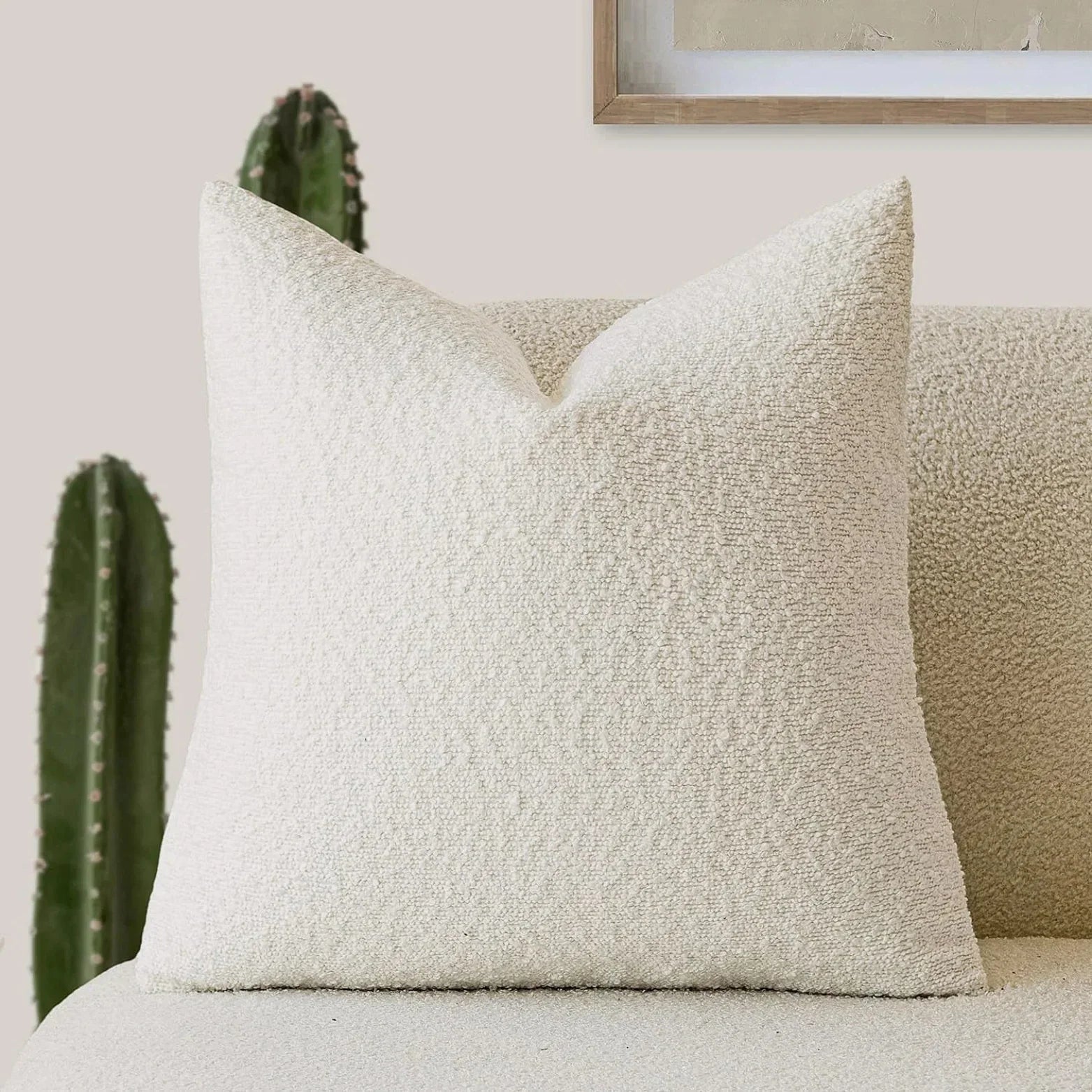 Boucle Cushion Cover 45 x 45 cm Textured Weave
