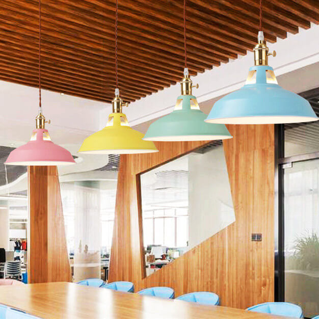 Pendant Light Barn Shade Metal Industrial Colourful Kitchen Island Dining Cafe