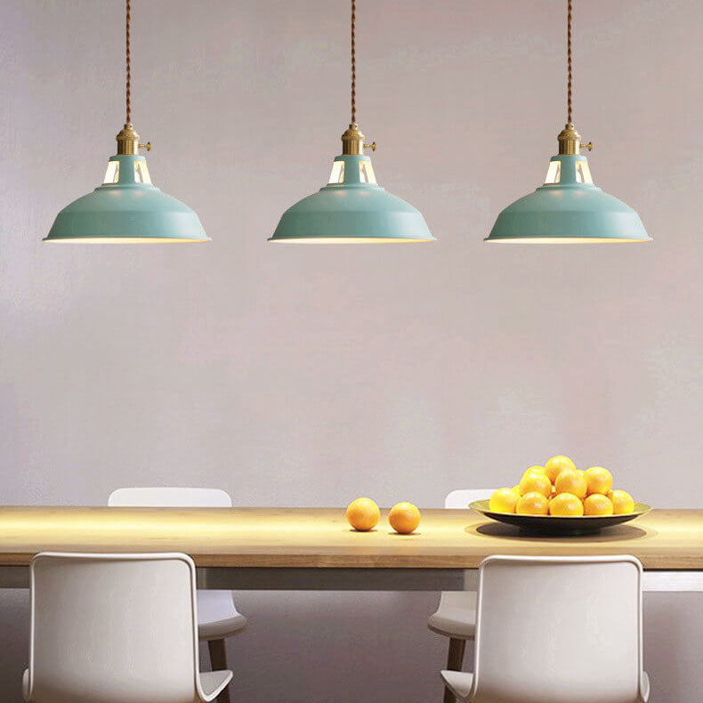Pendant Light Barn Shade Metal Industrial Colourful Kitchen Island Dining Cafe