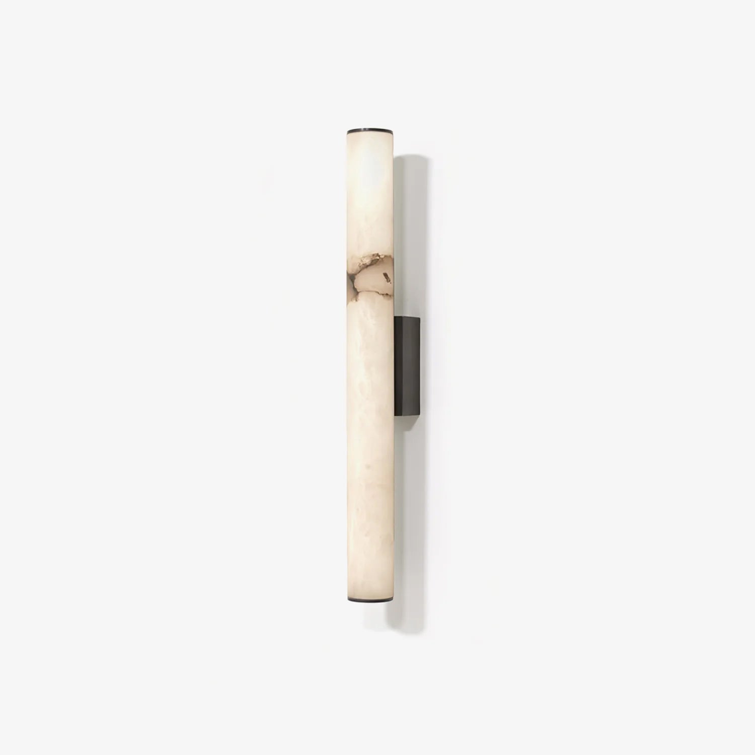 Alabaster Cylinder Brass Wall Light