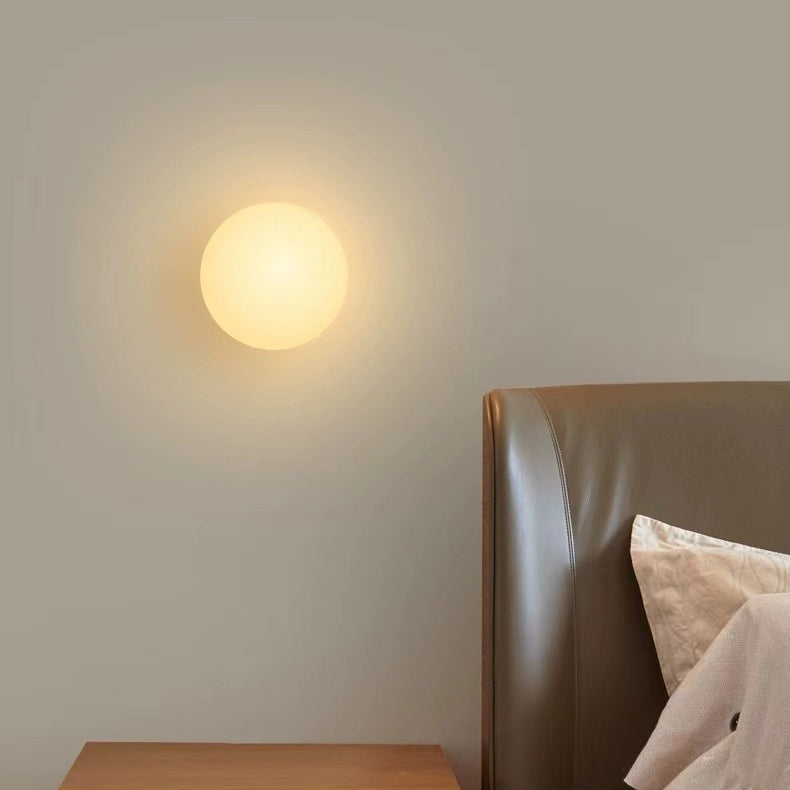 Wall Light Sconce Orb Glass Globe Minimalist Living Room Bedroom Hallway Bathroom