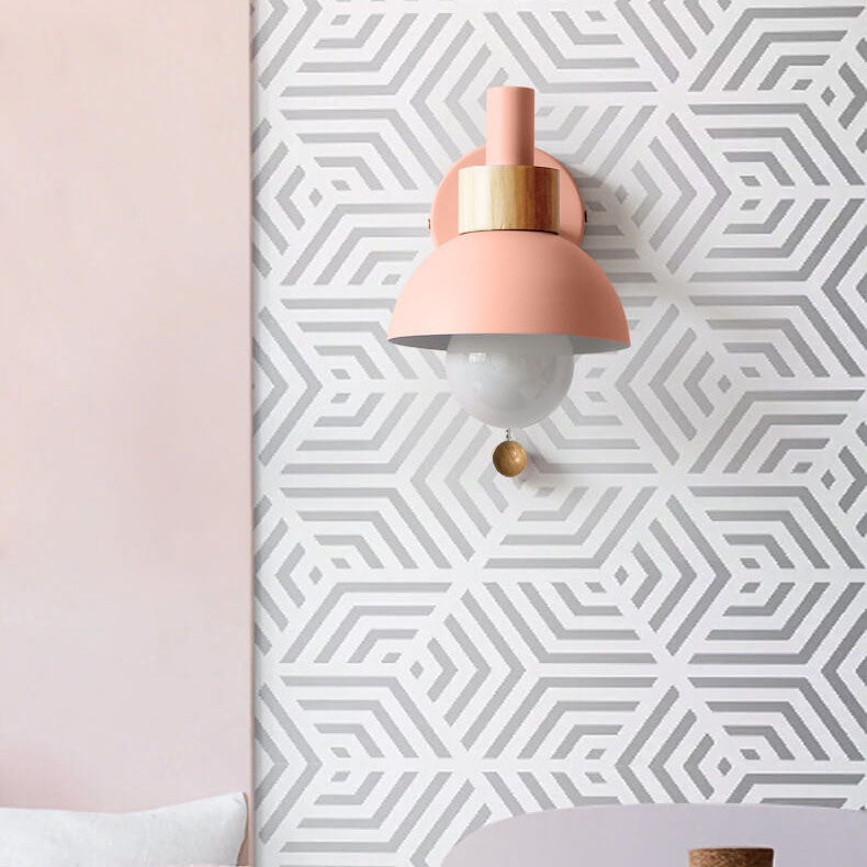 Wall Light Sconce Globe Glass Macaron Nordic Bedroom Living Room Hallway