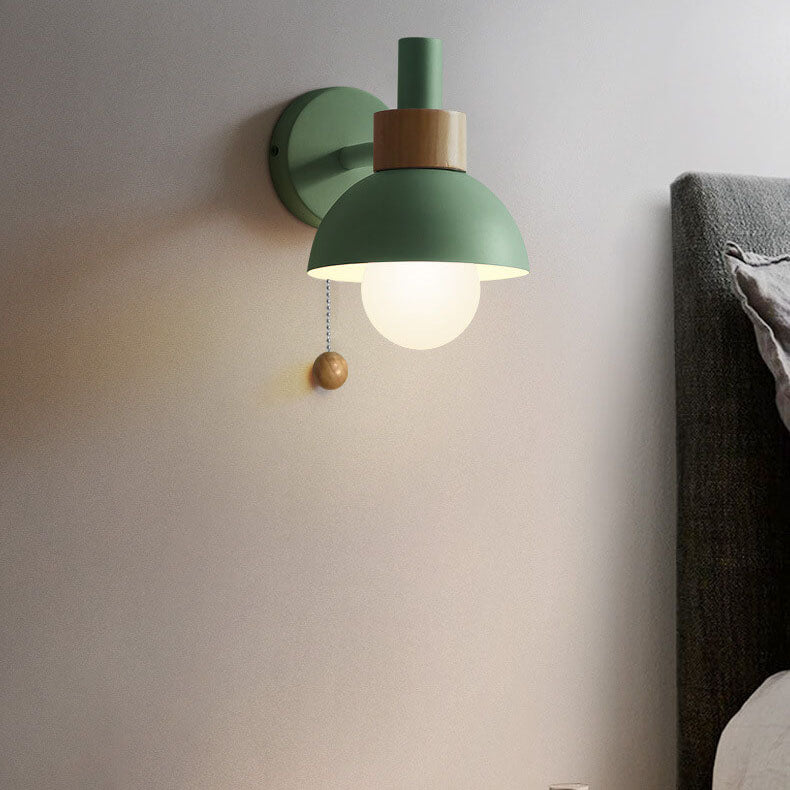 Wall Light Sconce Globe Glass Macaron Nordic Bedroom Living Room Hallway