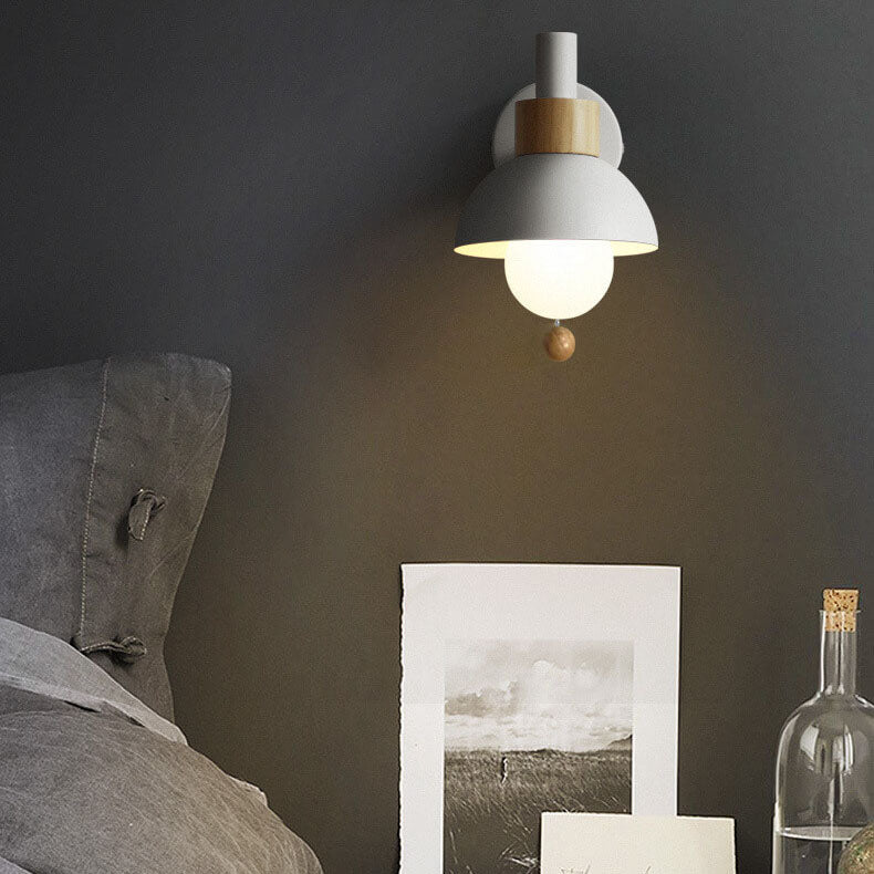 Wall Light Sconce Globe Glass Macaron Nordic Bedroom Living Room Hallway