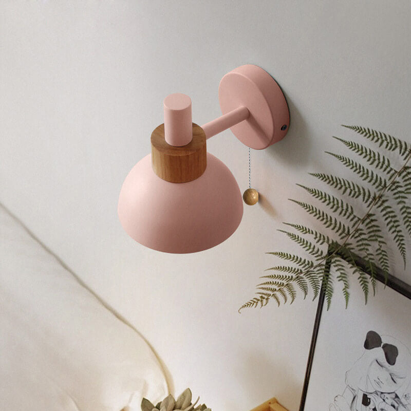 Wall Light Sconce Globe Glass Macaron Nordic Bedroom Living Room Hallway