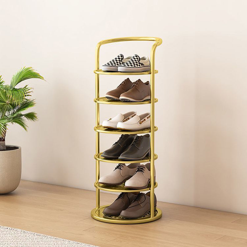 Shoe Rack Storage Tower 5 6 7 8 Tier Round Carbon Steel Entryway Hallway Organiser