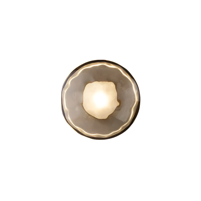 Wall Light Sconce Rippled Glass Cylinder Nordic Bedroom Hallway Living Room