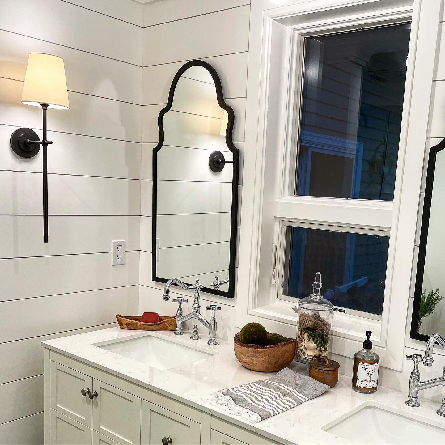 Brass Wall Sconce with Tapered Shade