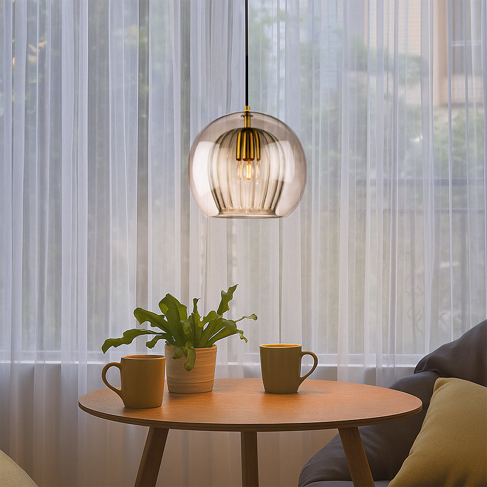 Double Layer Glass Pendant Light