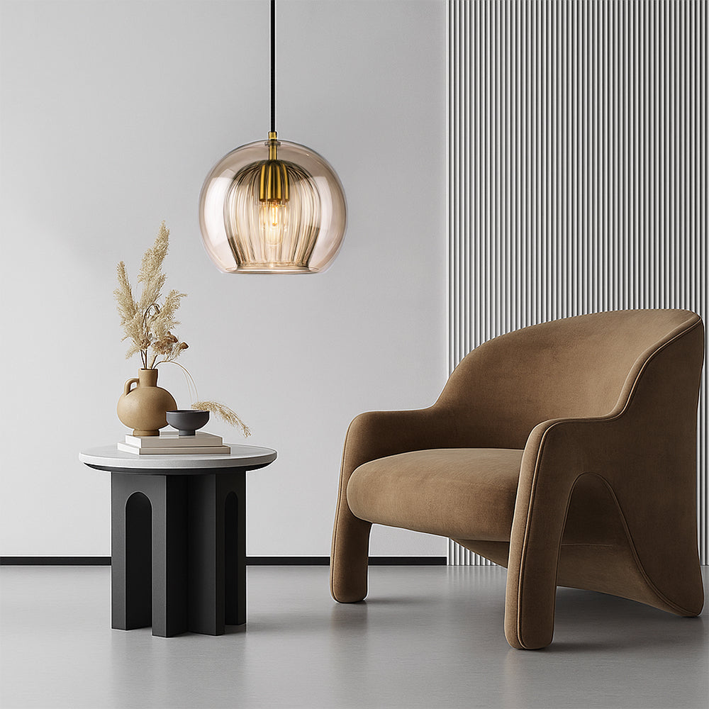 Double Layer Glass Pendant Light