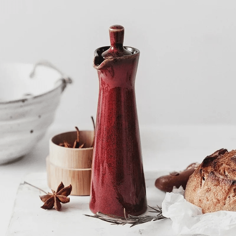 Olive Oil Dispenser Bottle Ceramic Oil Vinegar Cruet