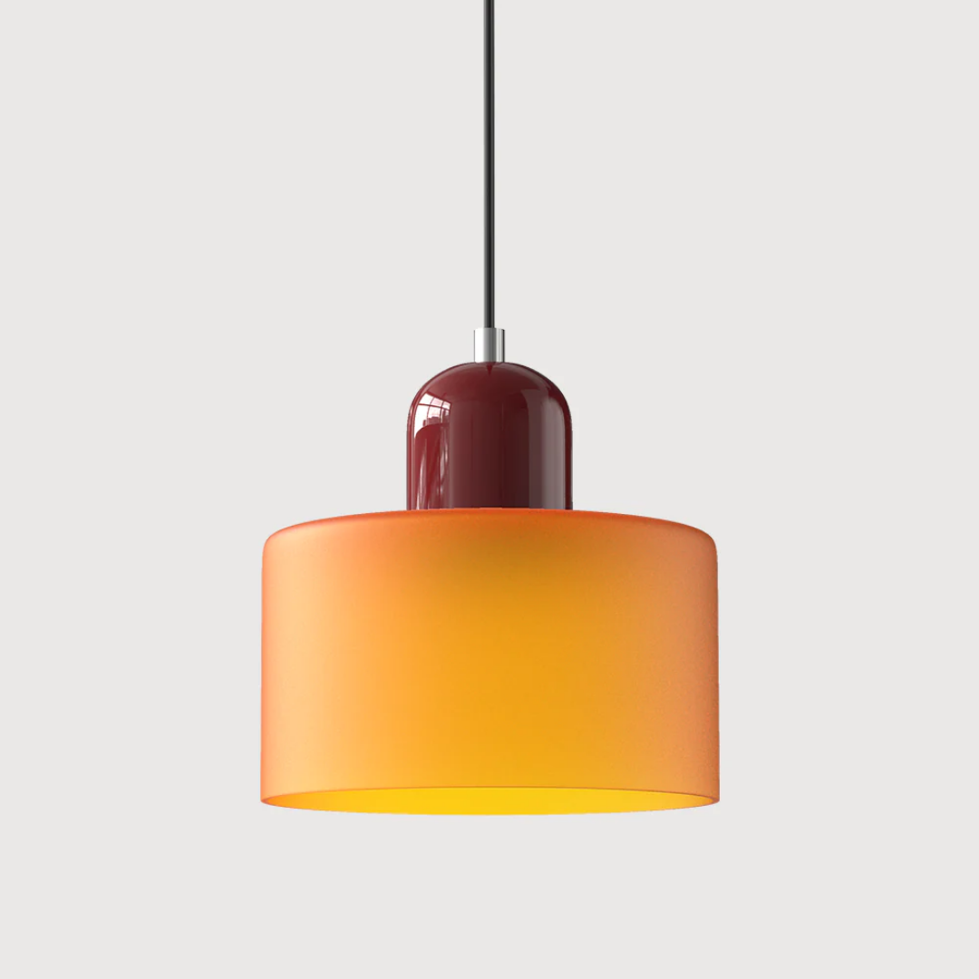 Fabric Drum Pendant Light with Metal Ceiling Mount