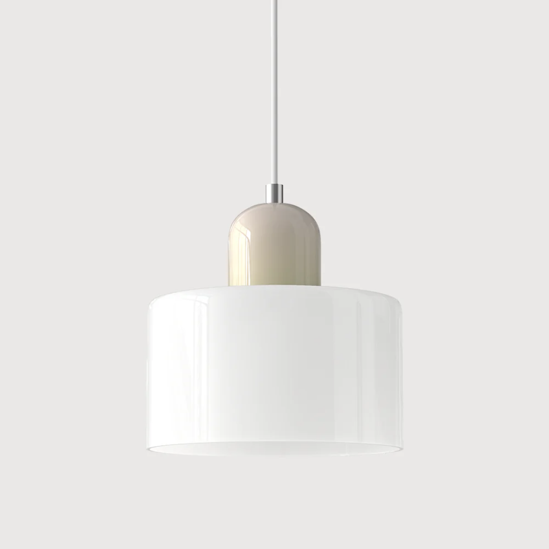 Fabric Drum Pendant Light with Metal Ceiling Mount