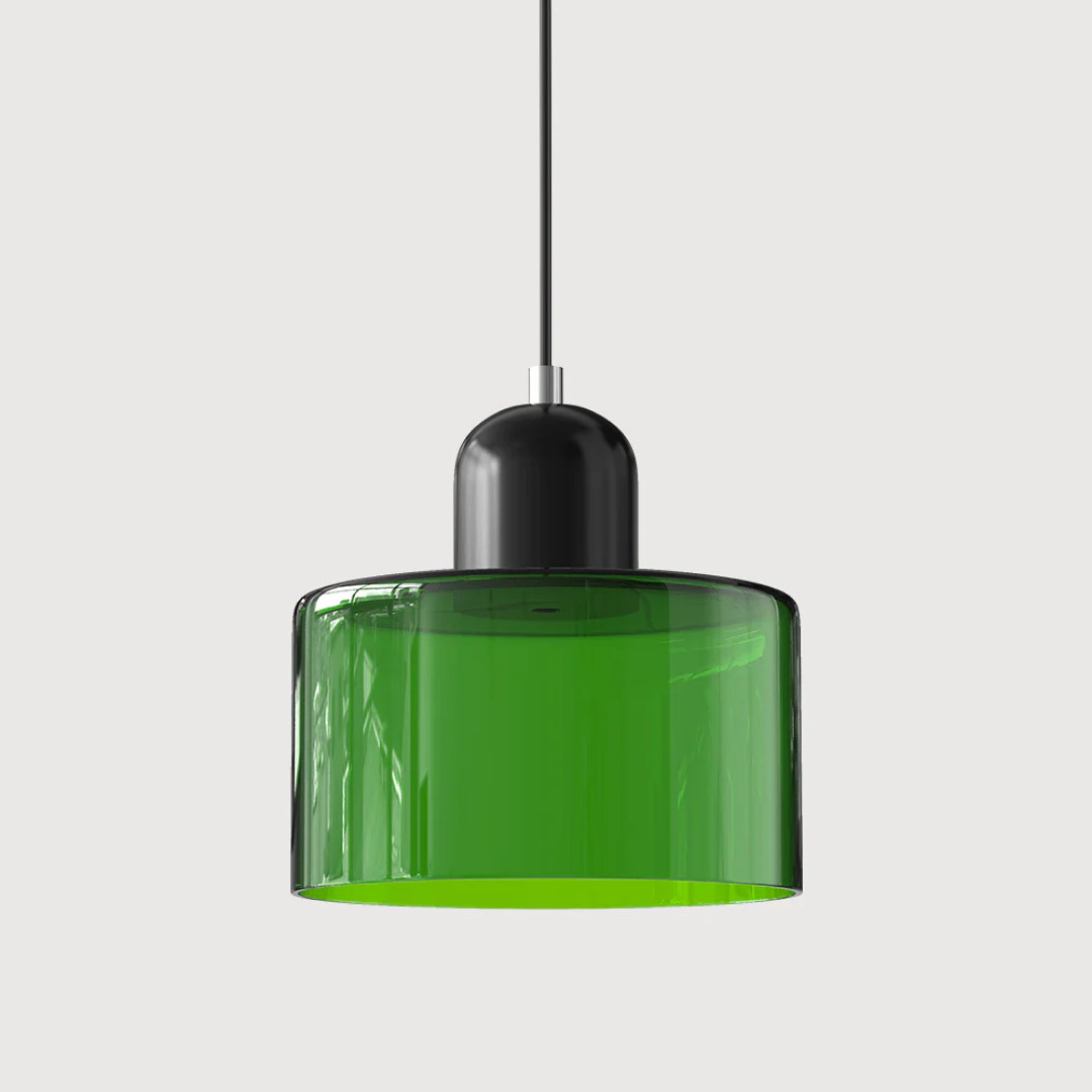 Fabric Drum Pendant Light with Metal Ceiling Mount