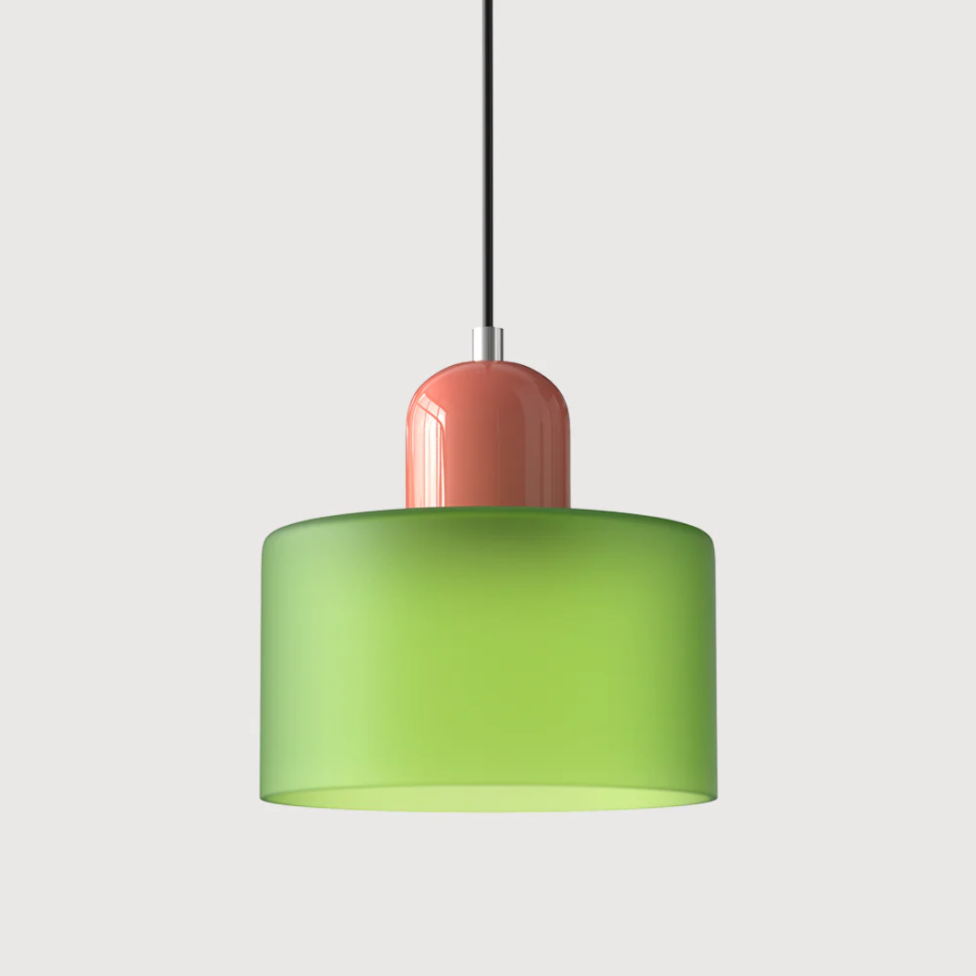 Fabric Drum Pendant Light with Metal Ceiling Mount