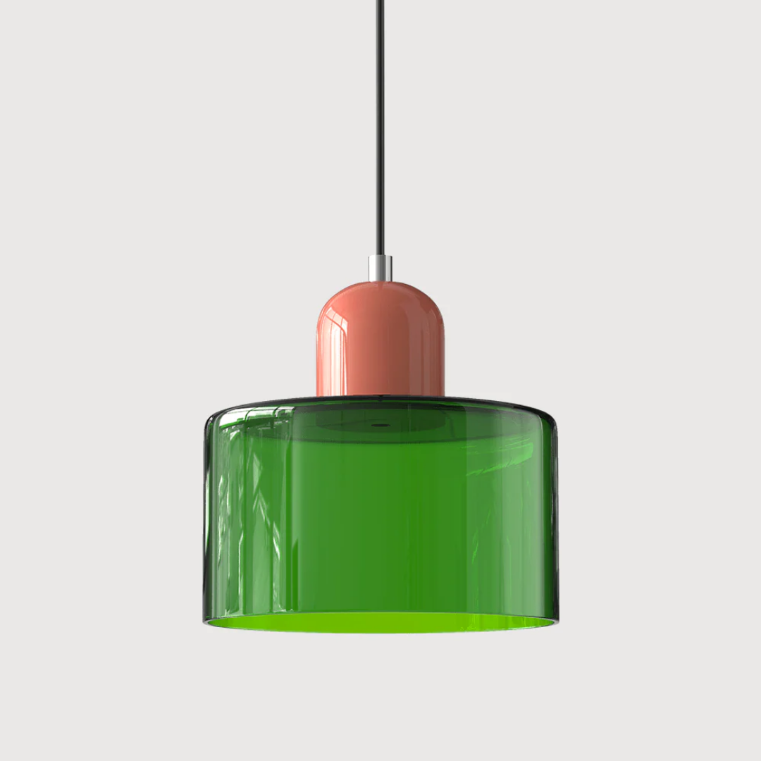 Fabric Drum Pendant Light with Metal Ceiling Mount