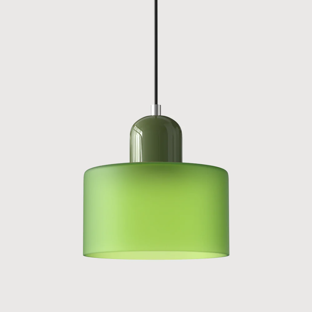 Fabric Drum Pendant Light with Metal Ceiling Mount