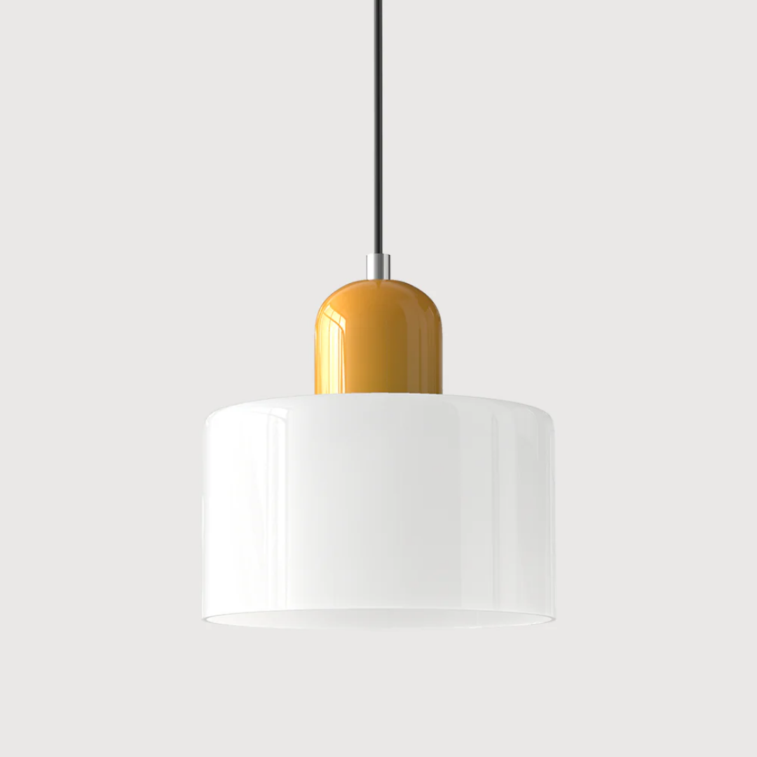 Fabric Drum Pendant Light with Metal Ceiling Mount