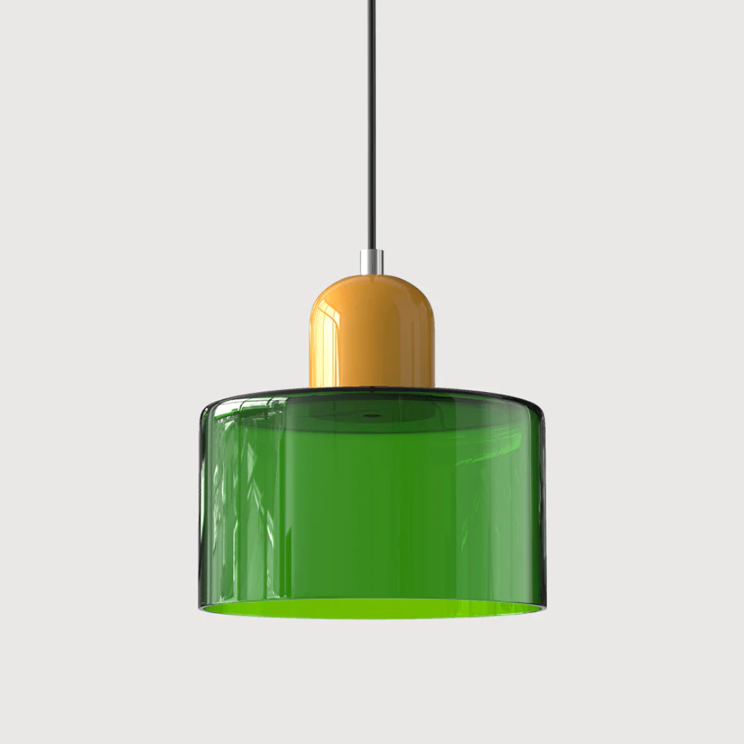 Fabric Drum Pendant Light with Metal Ceiling Mount