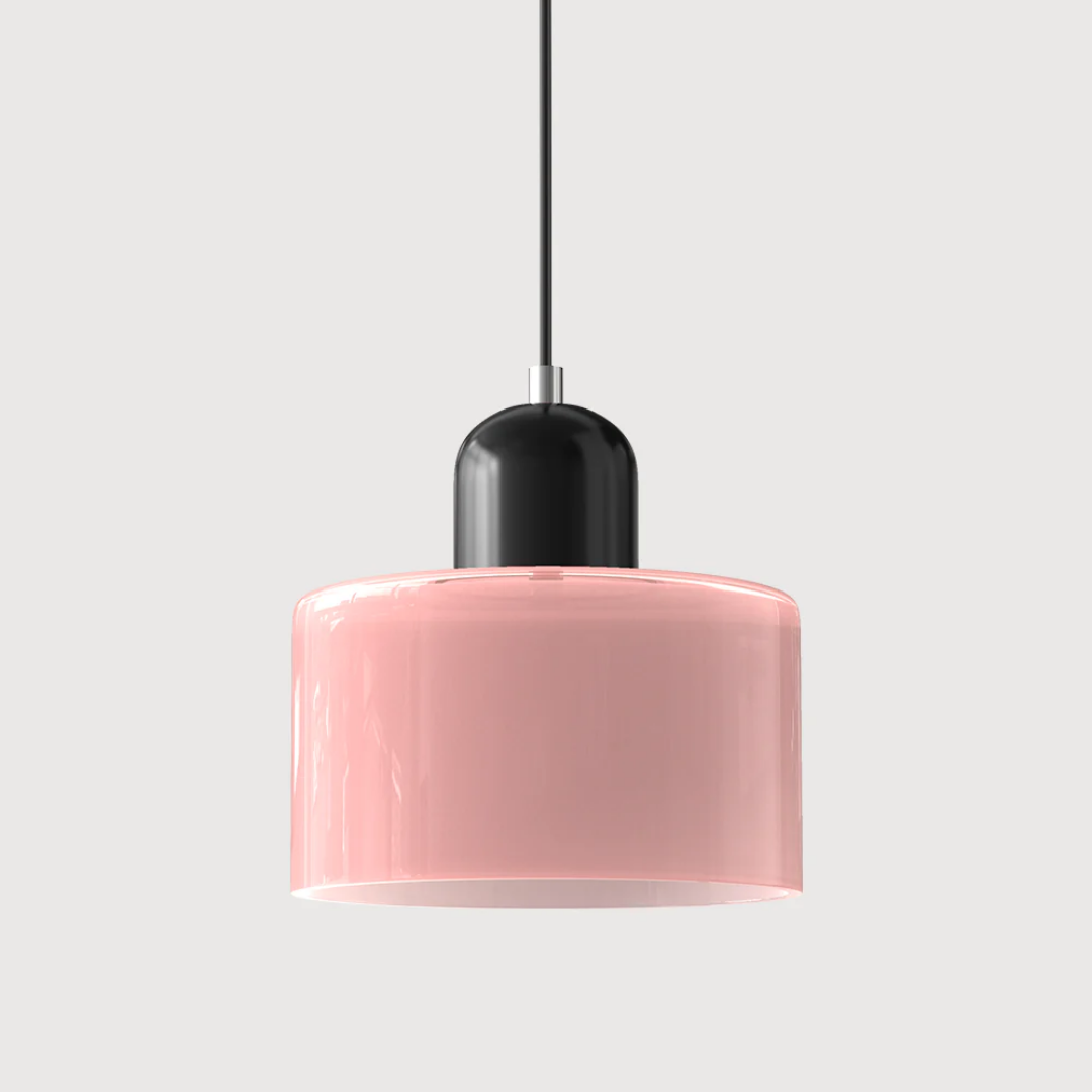 Fabric Drum Pendant Light with Metal Ceiling Mount
