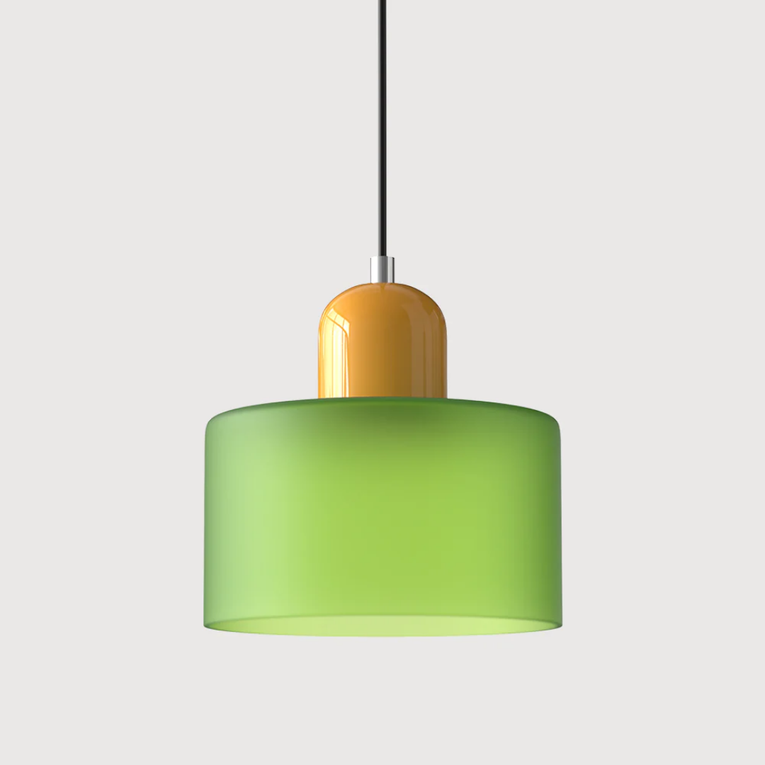 Fabric Drum Pendant Light with Metal Ceiling Mount
