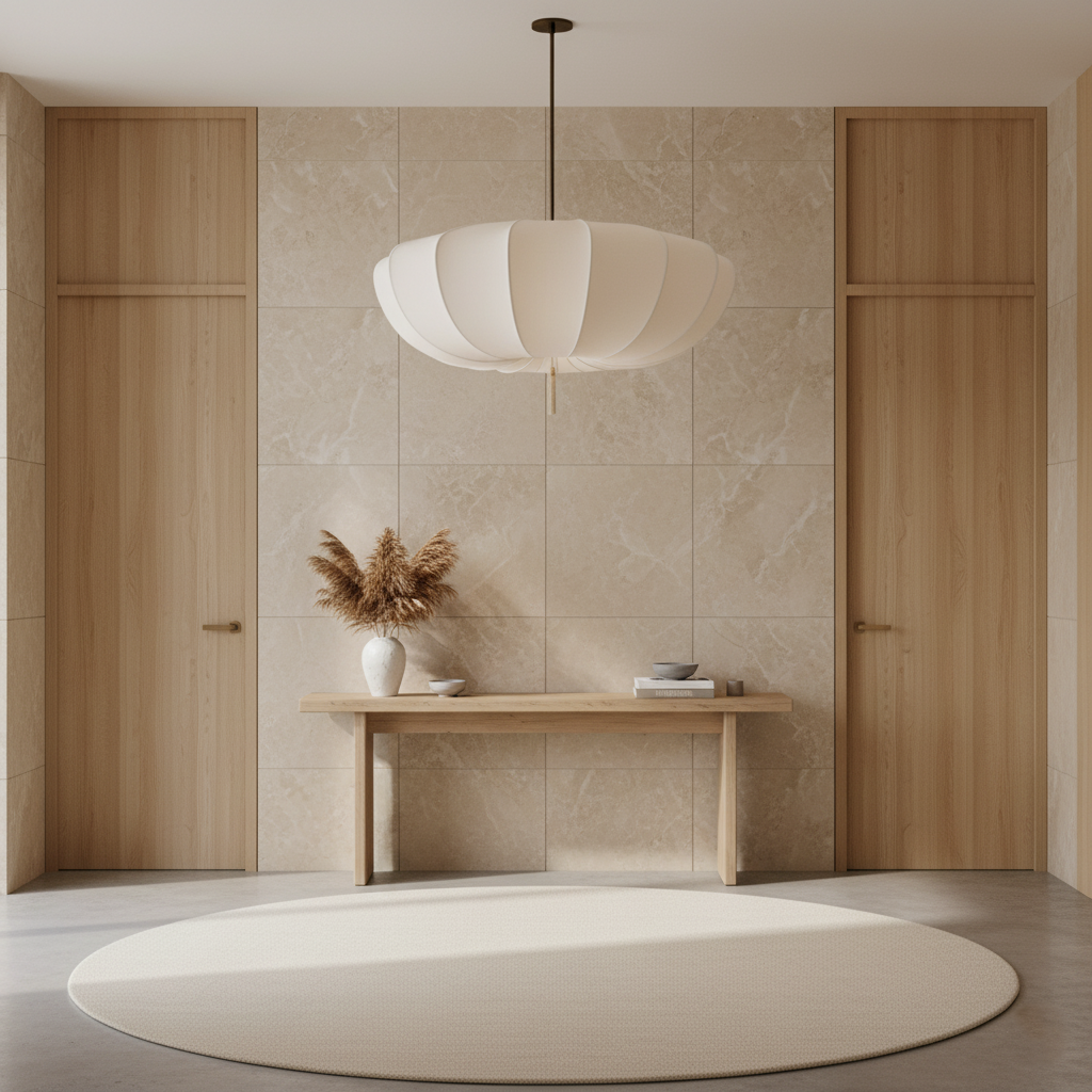 Pendant Light Pleated Fabric Shade Parisian Modern Dining Room Bedroom Living Room