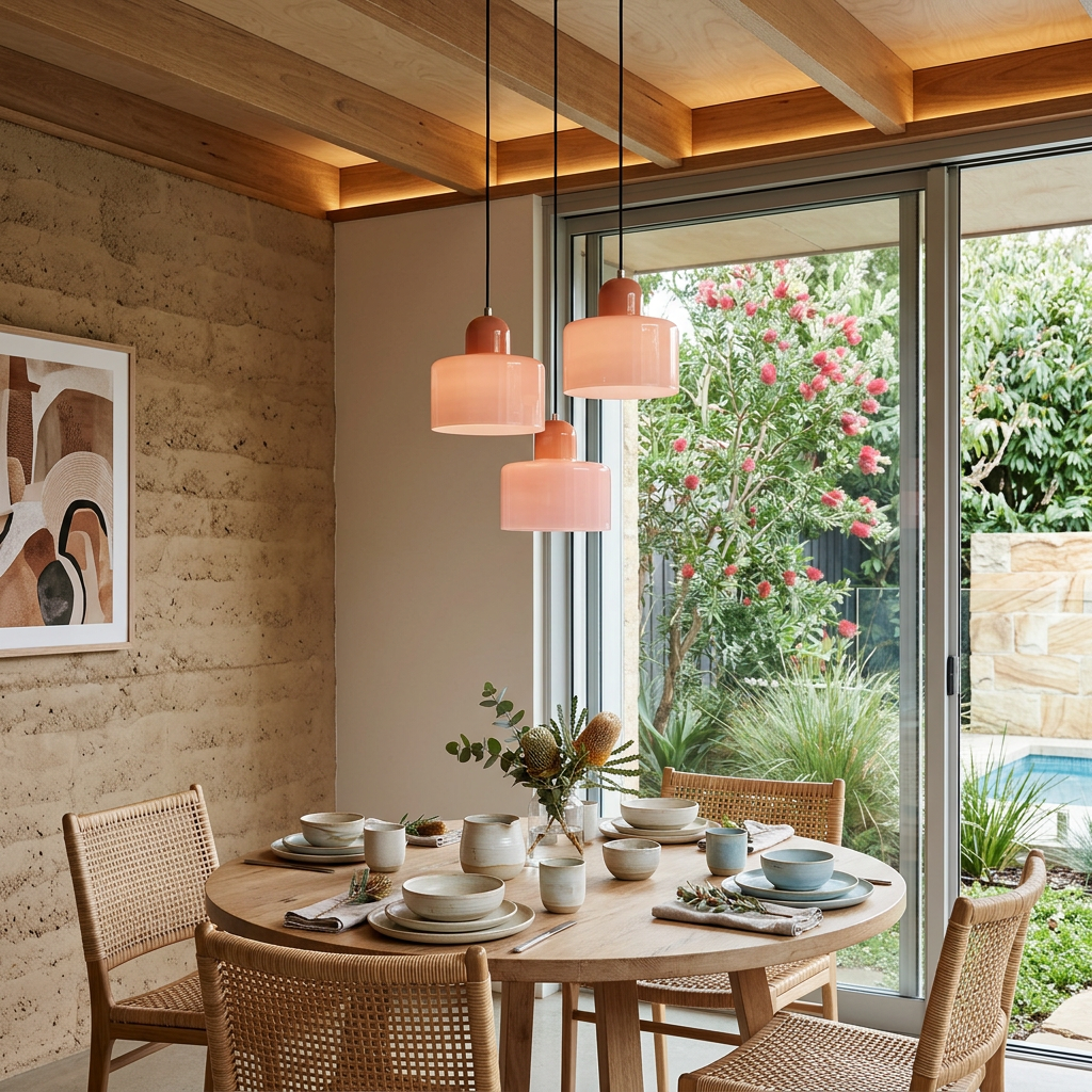 Glass Pendant Light Hanging Ceiling Lamp Cylinder Shade