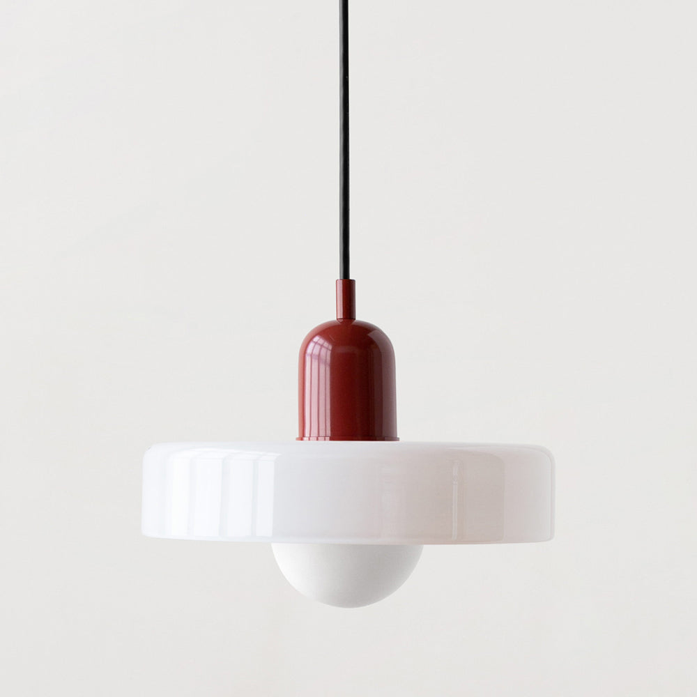 Glass Pendant Light with Metal Fixture