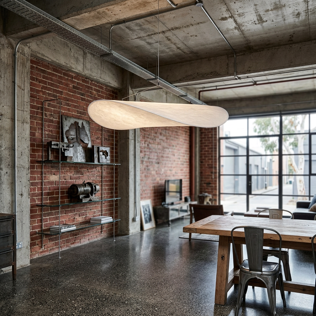 Fabric Pendant Light Hanging Ceiling Light Oval Shade