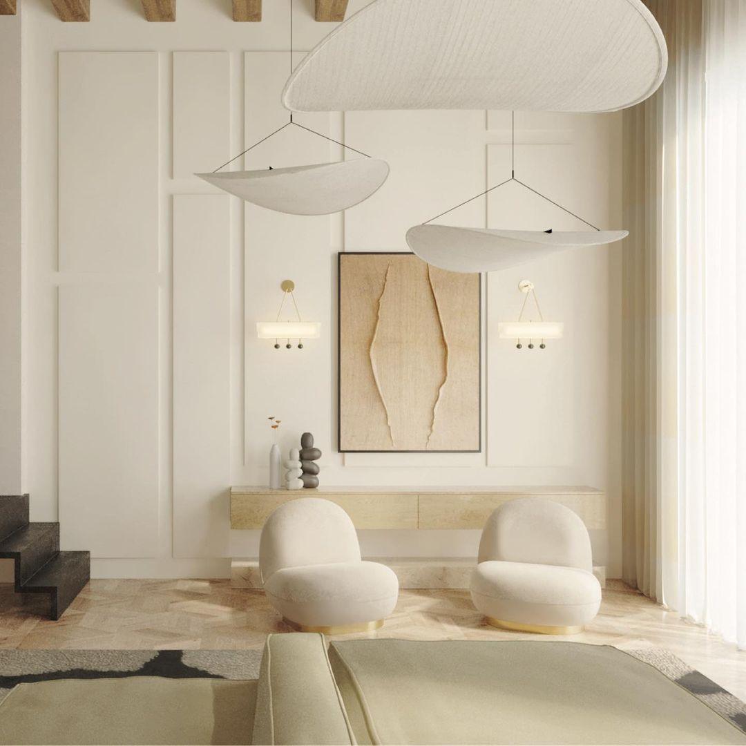 Fabric Pendant Light Hanging Ceiling Light Oval Shade