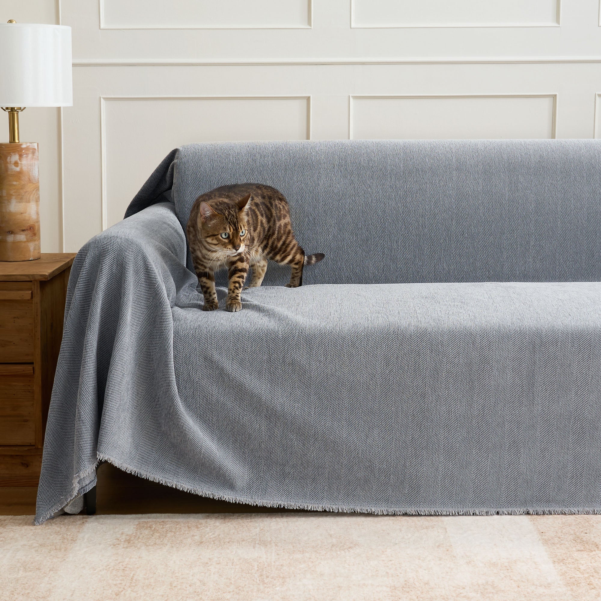 Herringbone Sofa Cover Pet Furniture Protector Couch Cover