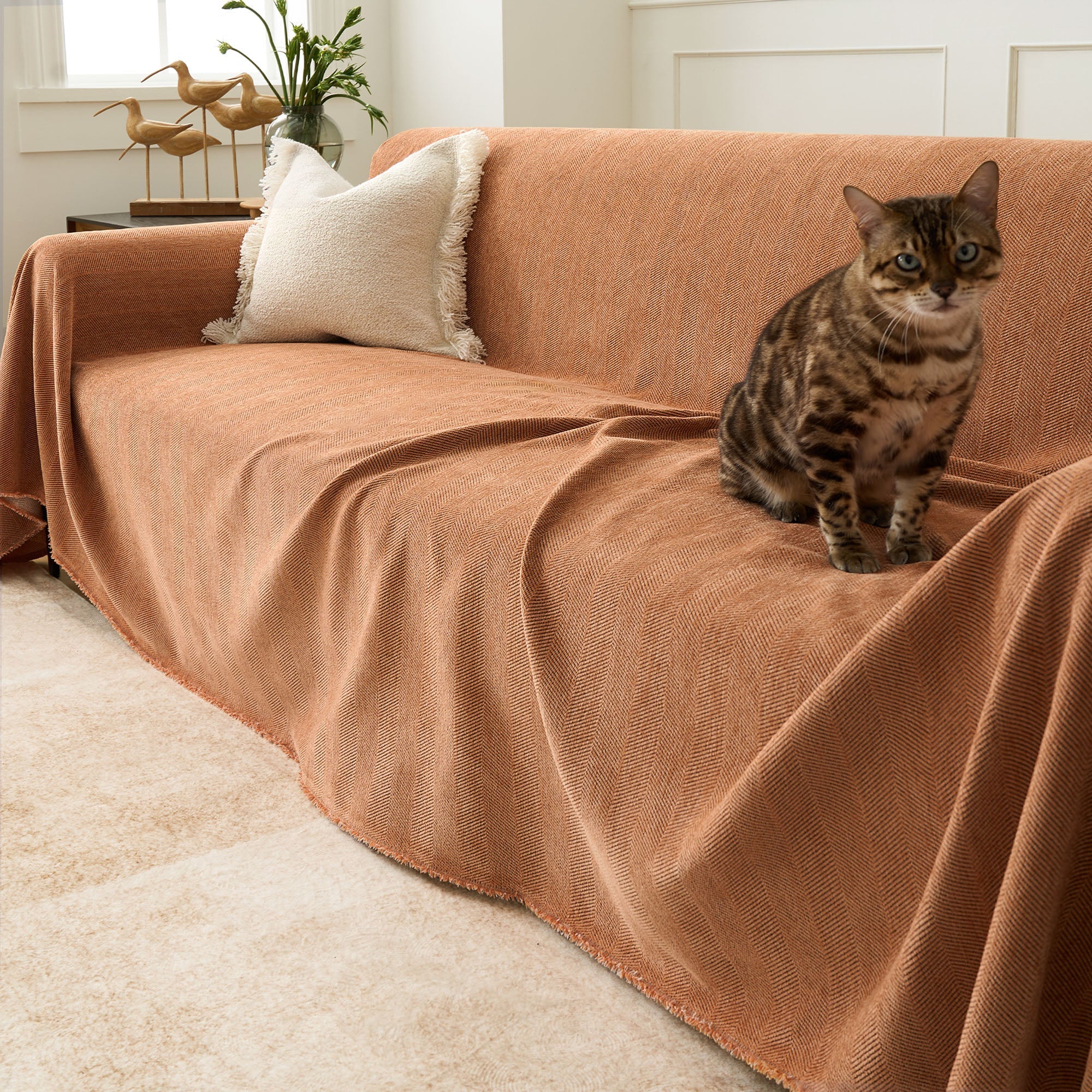 Herringbone Sofa Cover Pet Furniture Protector Couch Cover