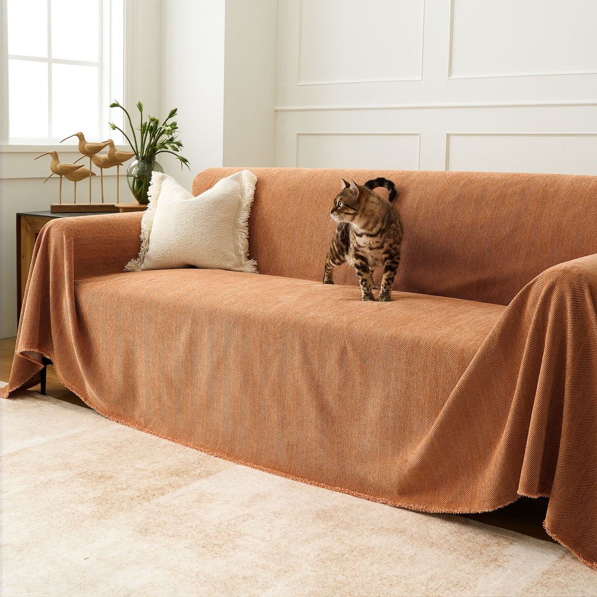 Herringbone Sofa Cover Pet Furniture Protector Couch Cover